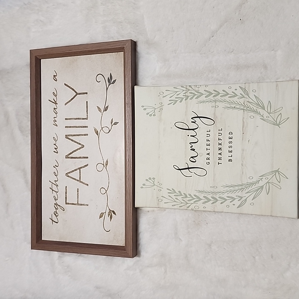 CANVAS & WOODEN  WALL HANGINGS."  FAMILY "